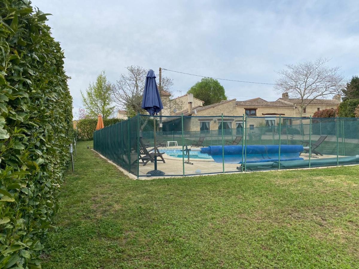 Maison Entre Dordogne Et Gironde Avec Piscine Minzac Exterior foto